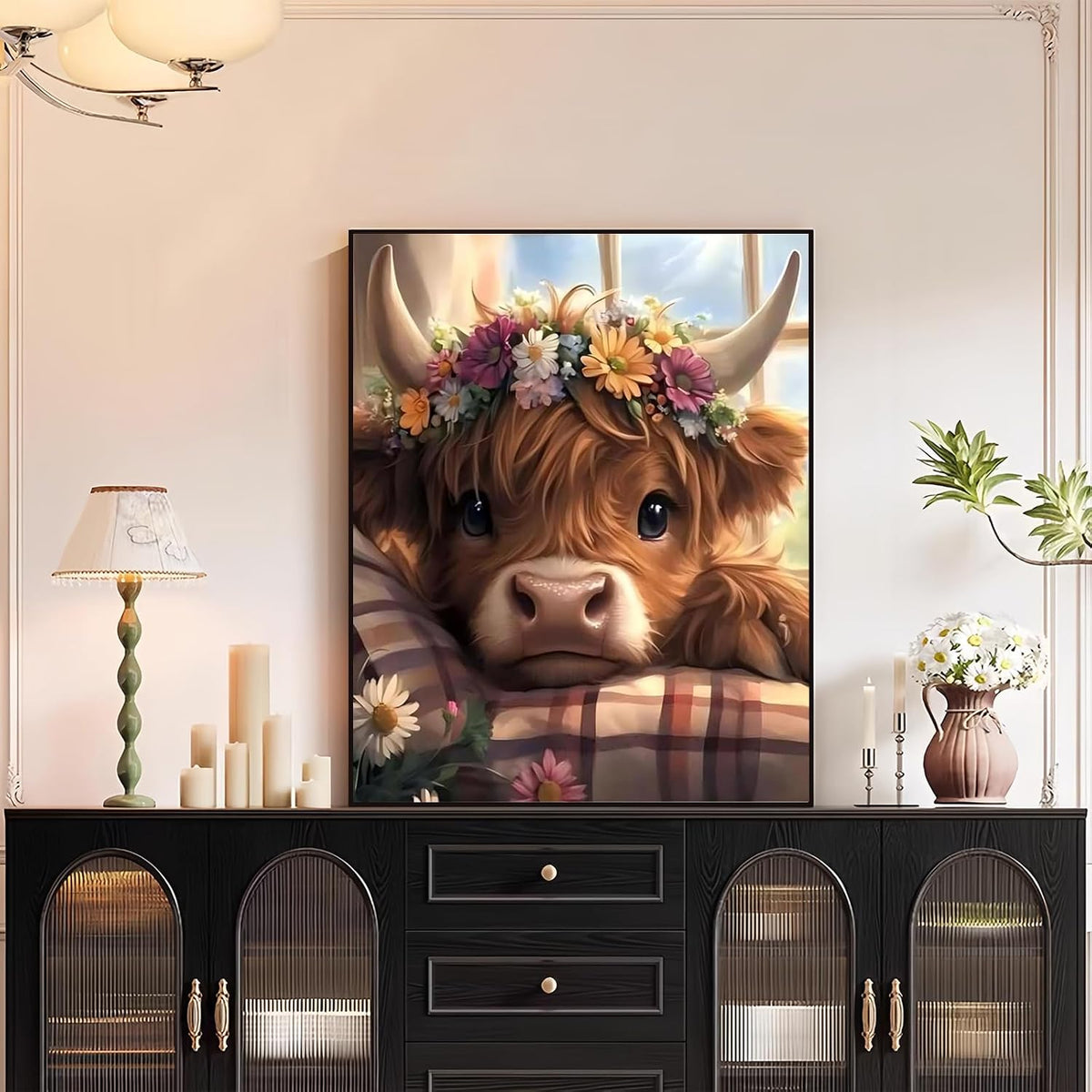 XTCIXAL Paint by Numbers Kit for Adults, Cow, 16X20 Inch