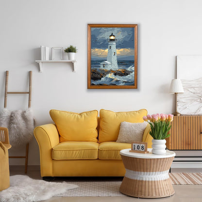 Mosaflare Lighthouse Paint by Numbers for Adults Beginner 12X16 inch