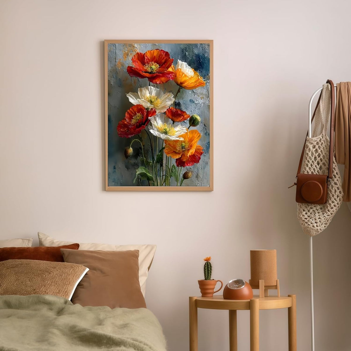 DOTSTART Paint by Numbers Kit for Adults, Attractive Flowers Acrylic Canvas
