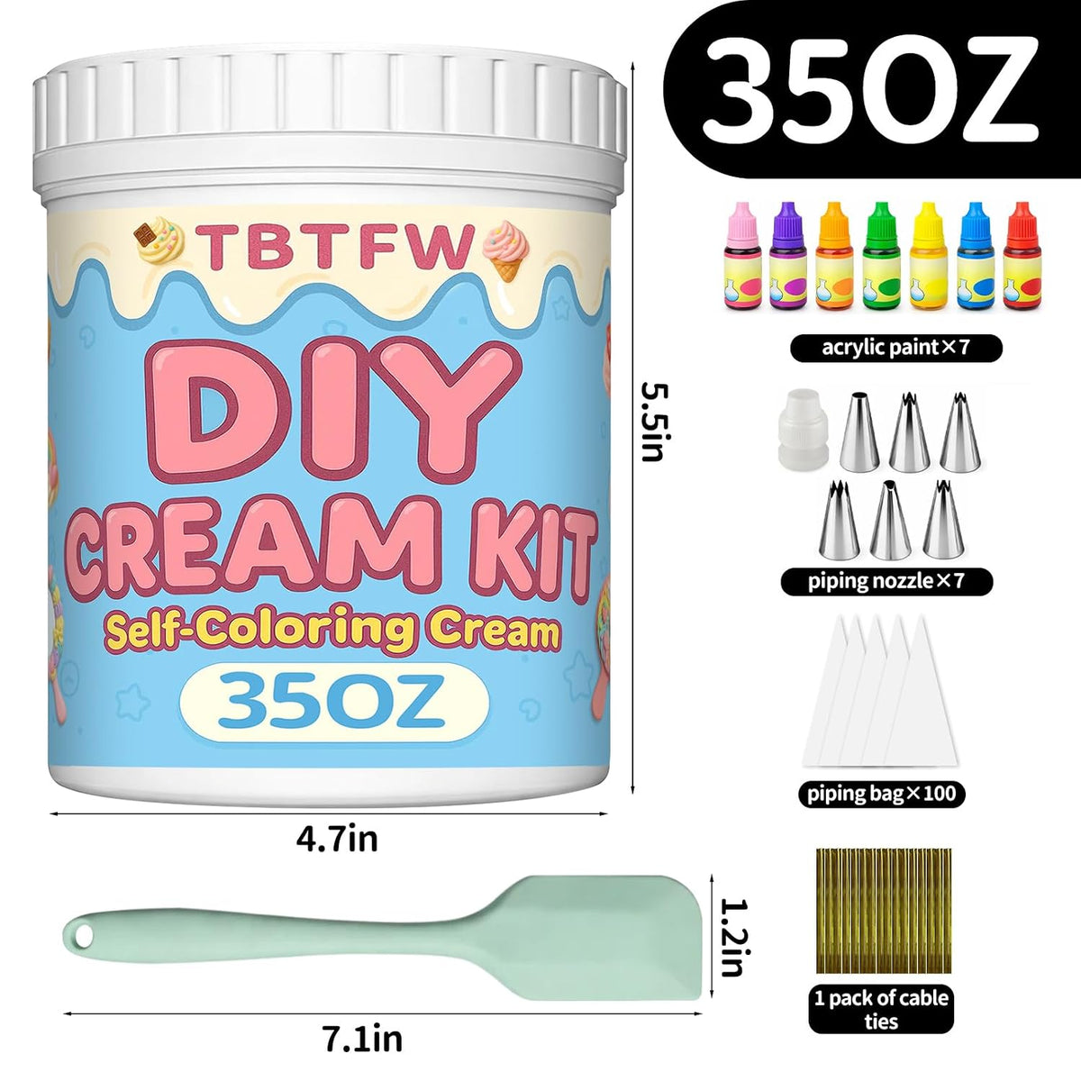 TBTFW 35oz White Whipped Cream Glue Kit,Whipped Clay for Crafts