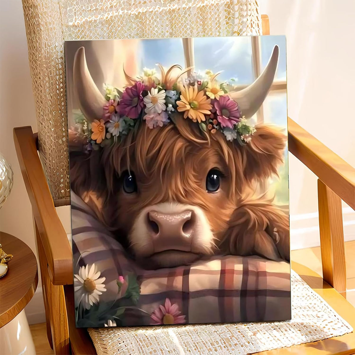 XTCIXAL Paint by Numbers Kit for Adults, Cow, 16X20 Inch