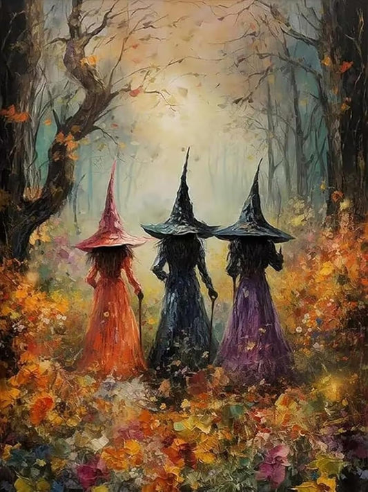 CSZPPQAF Halloween Witch Paint by Numbers Kits for Adults Beginners