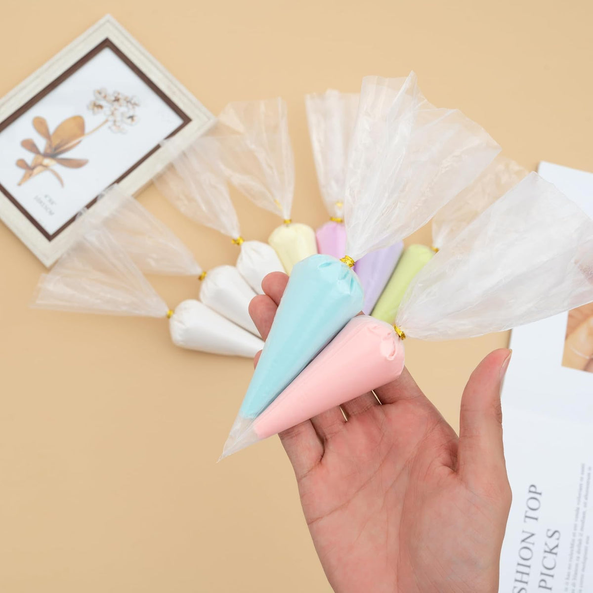 Decoden Cream Glue 9PCS Kit, Fake Whipped Cream, Fake Icing Frosting Whipped Clay with Piping Bags for Phone Cases, Crafts, and DIY Projects