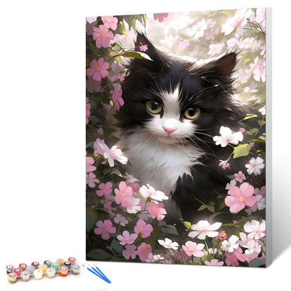 Ginkko Framed Paint by Numbers Kit for Adults 8X 12 inch, Vase Flowers