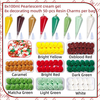 Decoden Cream Glue Kit, Whipped Cream Glue for Crafts DIY