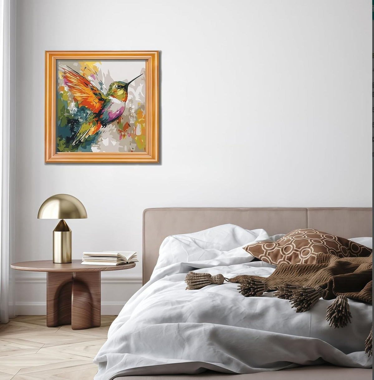 BYGFHLYW Animal Hummingbird Paint by Numbers Kit for Adults Beginners