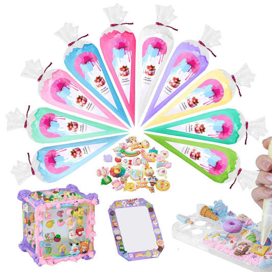 Decoden Cream Glue Clay Kit for DIY Phone Case Art Crafts,10 Colors