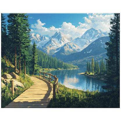 Number Artist Paint by Numbers Kit – Verdant Book Nook, No Frame
