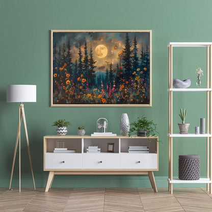 Tree Wildflowers Paint by Numbers Kit for Adults Canvas, Frameworkless