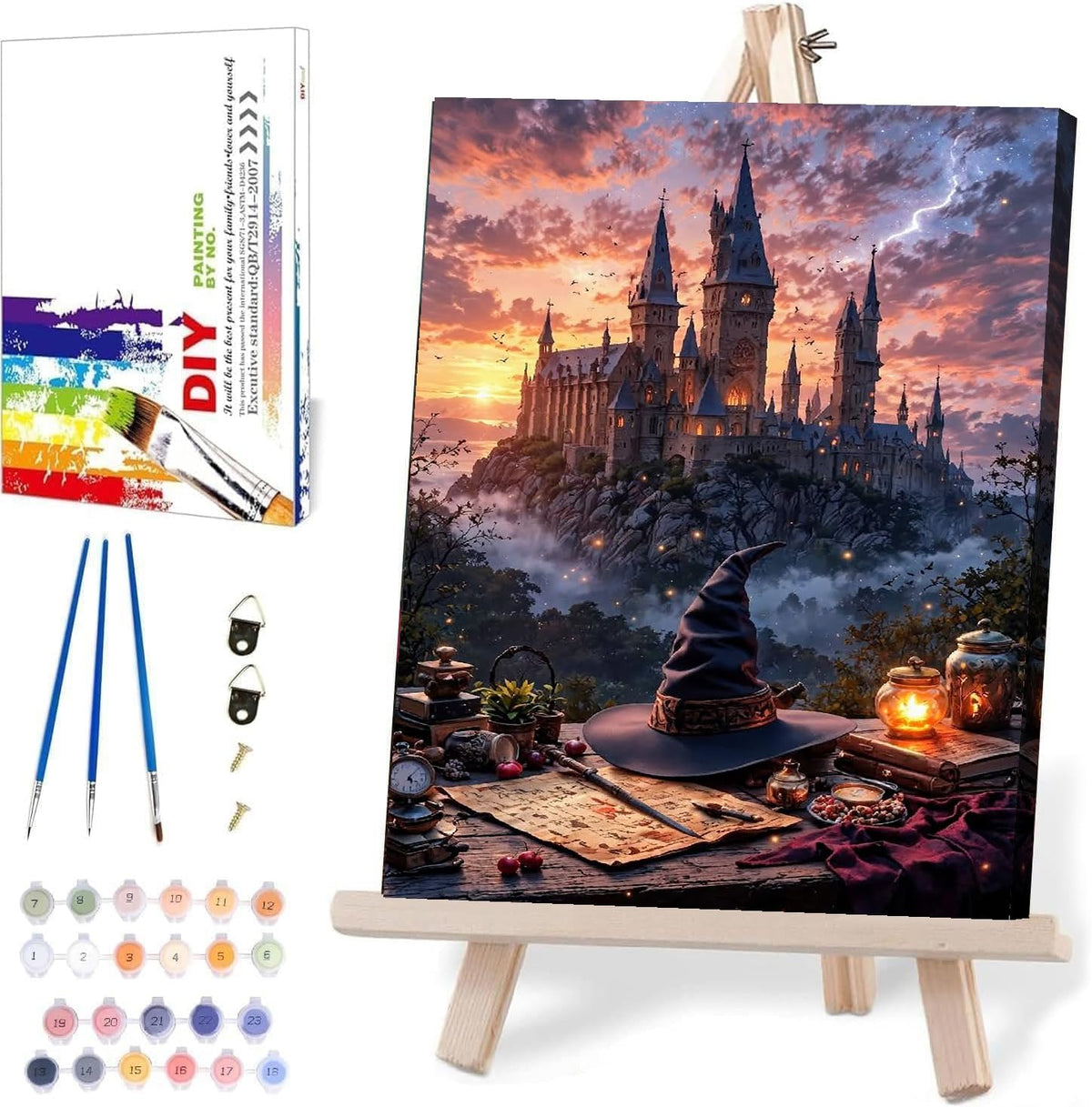Cat Fish Funny Paint by Numbers Kit for Adults Canvas, Frameworkless