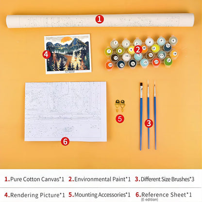 QUITEDEW Scenery Paint by Numbers Kit for Adults Beginner 16X20 Inch