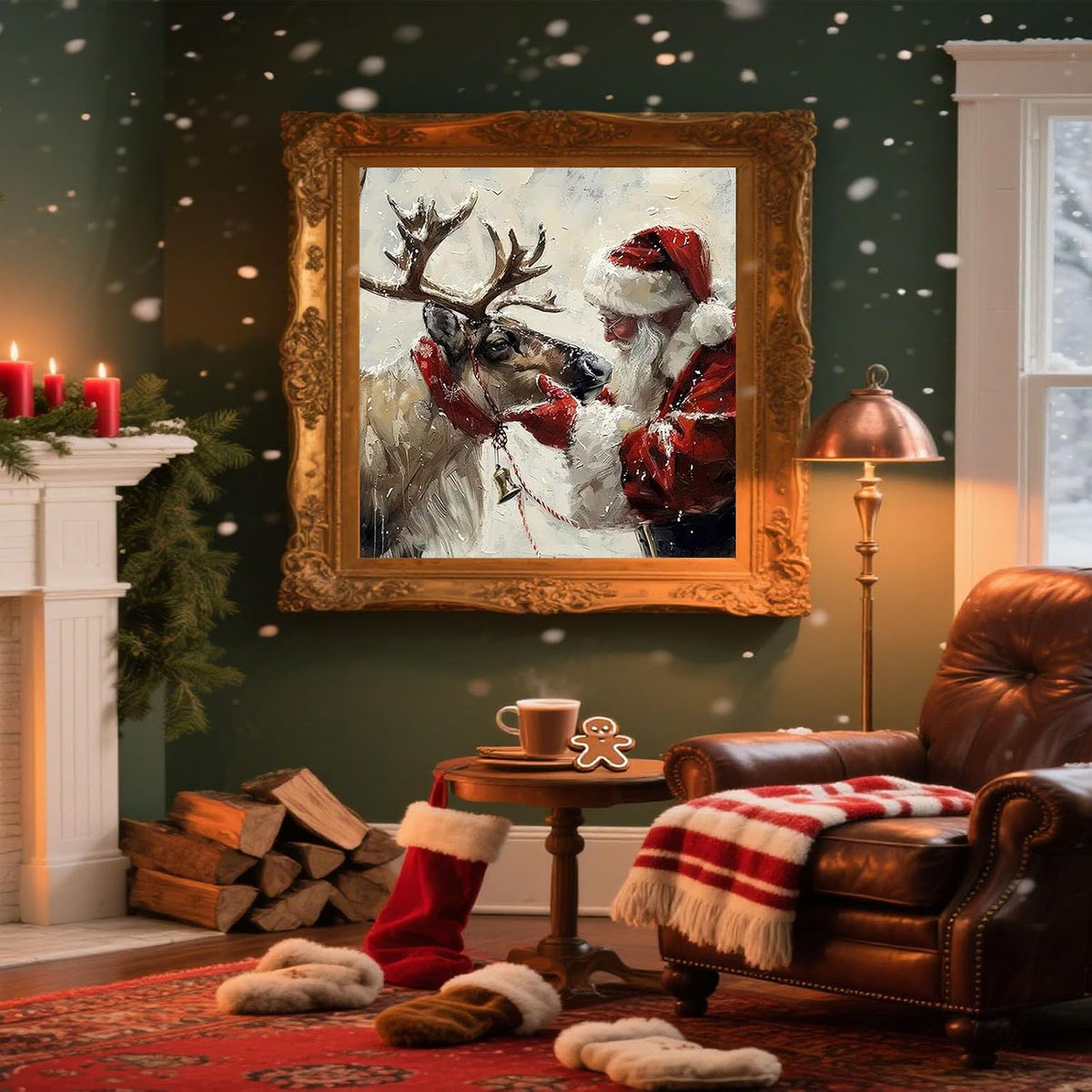 Christmas Paint by Numbers Kit for Adults, Adult Paint by Number 16x16inch