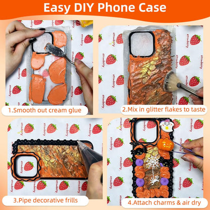 Purple & Orange Tone Whipped Cream Glue Kit for DIY Crafts