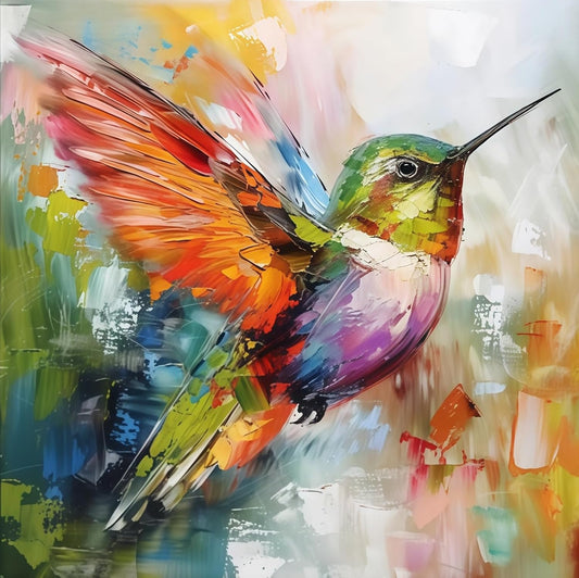 BYGFHLYW Animal Hummingbird Paint by Numbers Kit for Adults Beginners