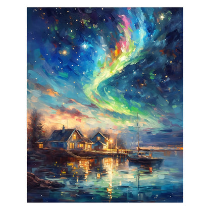 AUKELHJ Paint by Numbers Kit for Adults Beginner, Water Well, 16X20 Inch