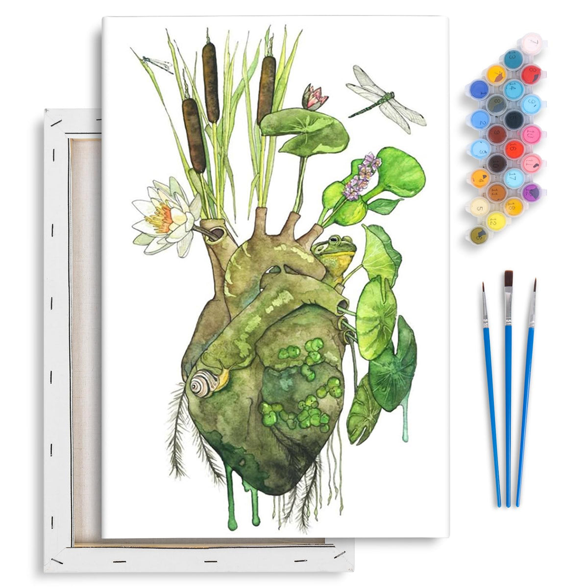 Yezavesu Book Framed Paint by Numbers Kit for Adults 10x 10 inch, Flowers