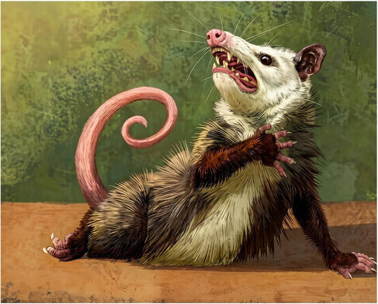 xcemhil Opossum Paint by Numbers Kit for Adults Beginner, Paint by Numbers for Adult, Acrylic Paint by Number Kits Suitable for Home Wall Art Decor Gifts 16x20 Inch