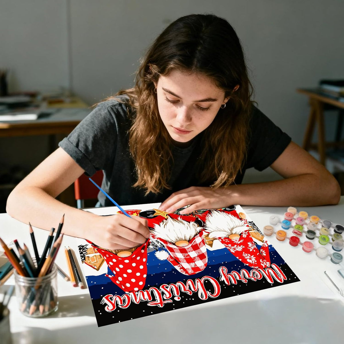 AIRDEA Christmas Paint by Numbers Kits for Adults 16x20in, Frameless