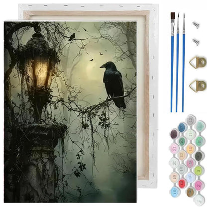 Halloween Paint by Numbers Kit for Adults,Ghost Paint by Number With Frame