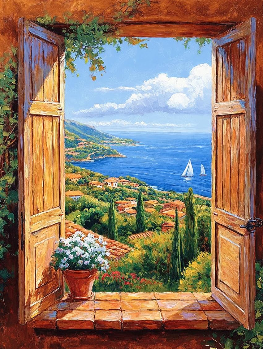 ZRIZQ Paint by Numbers Kit for Adults Beginner Landscape,Lemon Tree,16x20