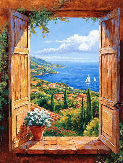 ZRIZQ Paint by Numbers Kit for Adults Beginner Landscape,Lemon Tree,16x20
