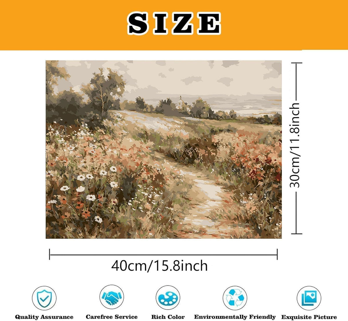 4 Pack Flowers Paint by Numbers Kit for Adults,Color By Numbers for Adults