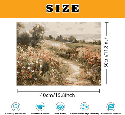 4 Pack Flowers Paint by Numbers Kit for Adults,Color By Numbers for Adults