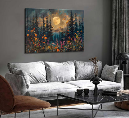 Tree Wildflowers Paint by Numbers Kit for Adults Canvas, Frameworkless