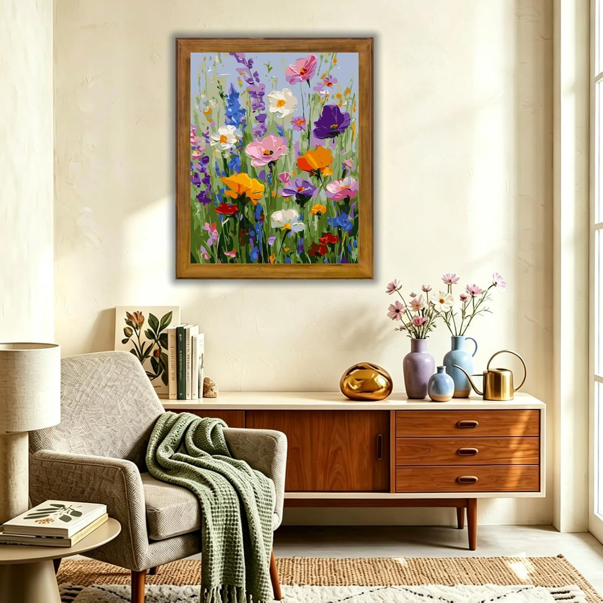 Floral Wildflower Paint by Numbers Kit for Adults Beginner 16X20 inch
