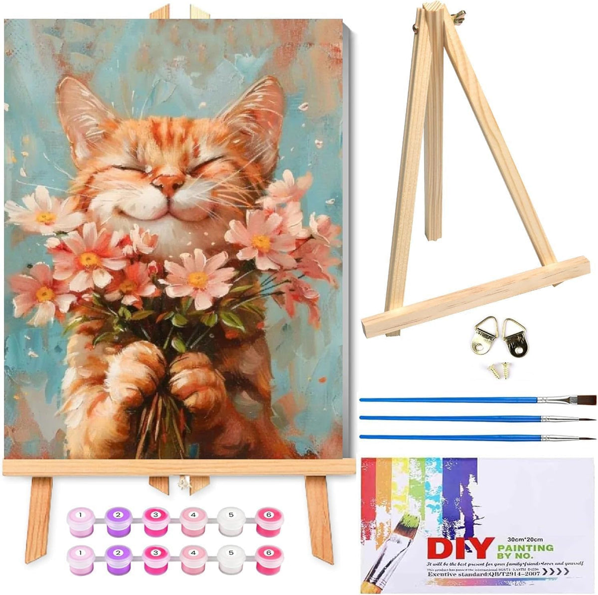 Clendo DIY Moon Paint by Numbers Kit for Adults, Landscape Adult Paint by Number Kits on Canvas Without Frame, Lake View Oil Paint by Numbers for Home Decor Gift 16” W x 20”L