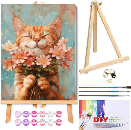 Clendo DIY Moon Paint by Numbers Kit for Adults, Landscape Adult Paint by Number Kits on Canvas Without Frame, Lake View Oil Paint by Numbers for Home Decor Gift 16” W x 20”L