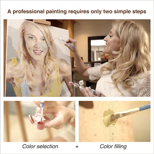 Texture of Dreams Personalized Paint by Numbers Kit for Adults, Acrylic Painting Oil Painting on Framed & Stretched Canvas, Customized DIY Paint by Numbers Set Painting for Beginners (12" x 16")