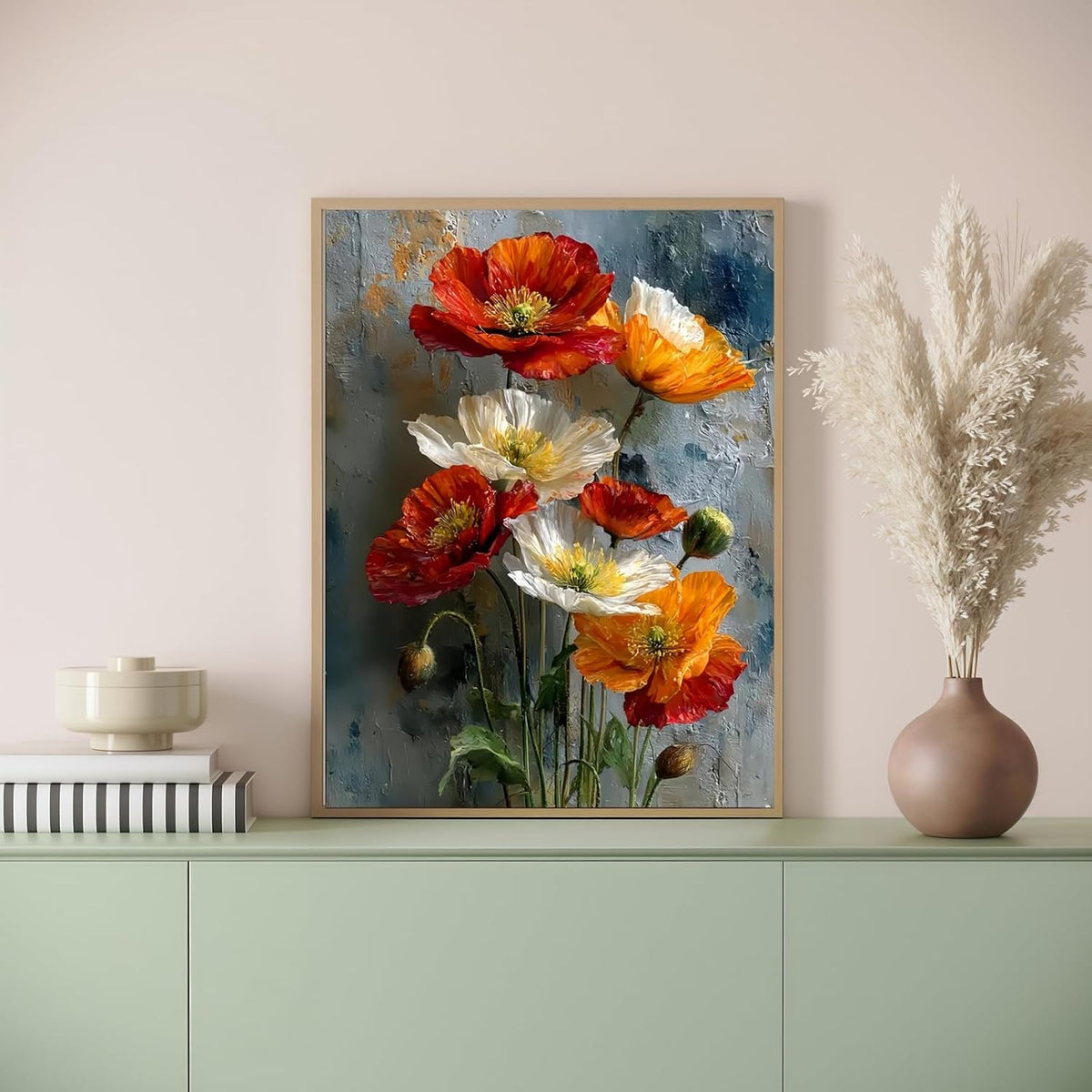 DOTSTART Paint by Numbers Kit for Adults, Attractive Flowers Acrylic Canvas