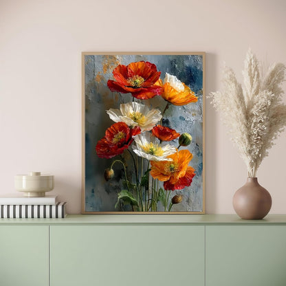 DOTSTART Paint by Numbers Kit for Adults, Attractive Flowers Acrylic Canvas