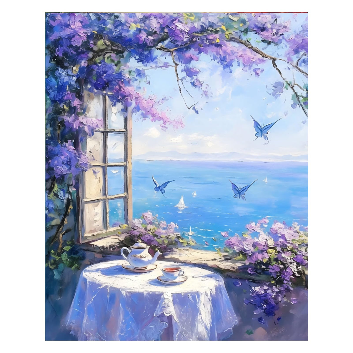 AUKELHJ Paint by Numbers Kit for Adults Beginner, Water Well, 16X20 Inch