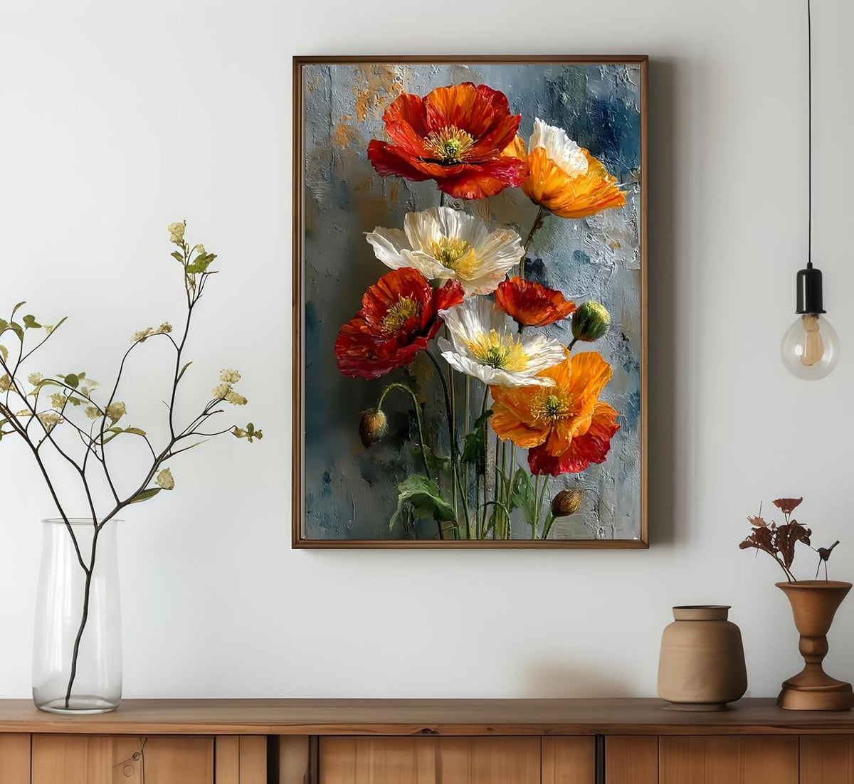 DOTSTART Paint by Numbers Kit for Adults, Attractive Flowers Acrylic Canvas