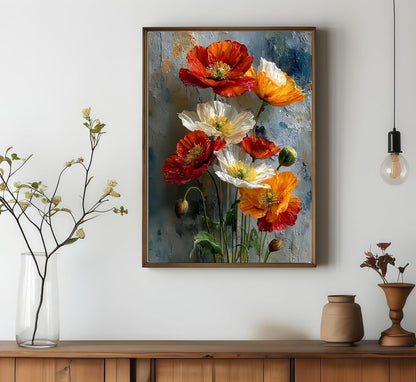 DOTSTART Paint by Numbers Kit for Adults, Attractive Flowers Acrylic Canvas