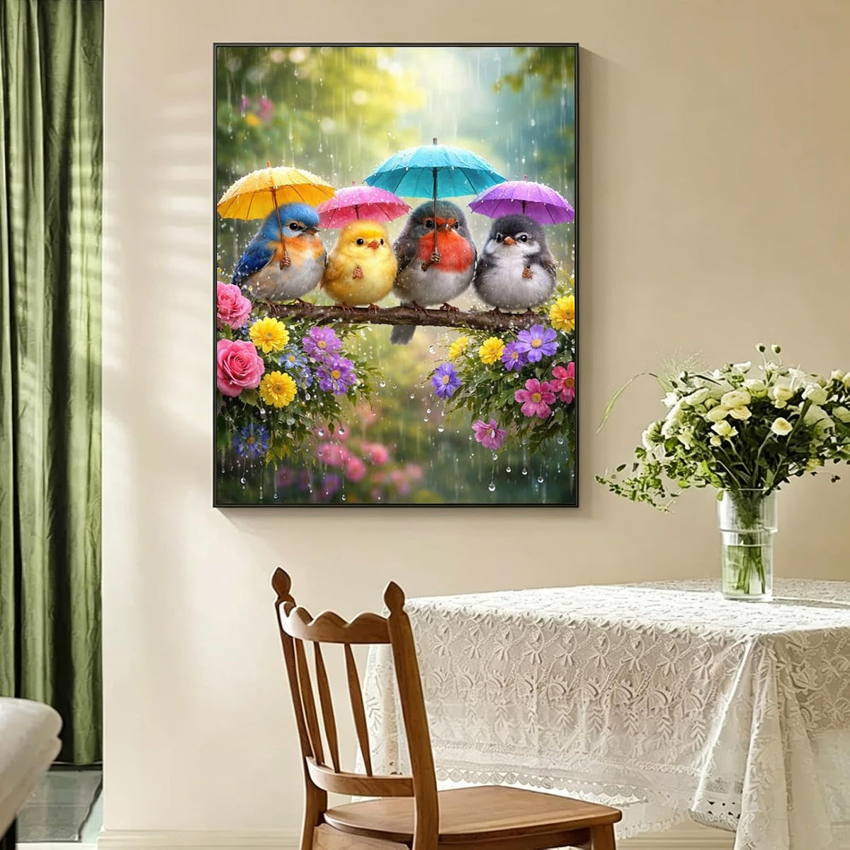 PHANTASYART Cute Birds Paint by Numbers Kit for Adults 16x20inch