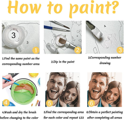 Mougins Custom Paint by Number for Beginner, Make Your Photo for Family