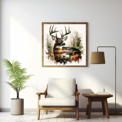 Deer Paint by Numbers Kit for Adults Beginner,Paint by Number Kits Canvas