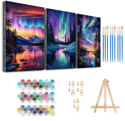 Axquilon 3 Packs Tarot Framed Paint by Numbers Kit for Adults 8x10in