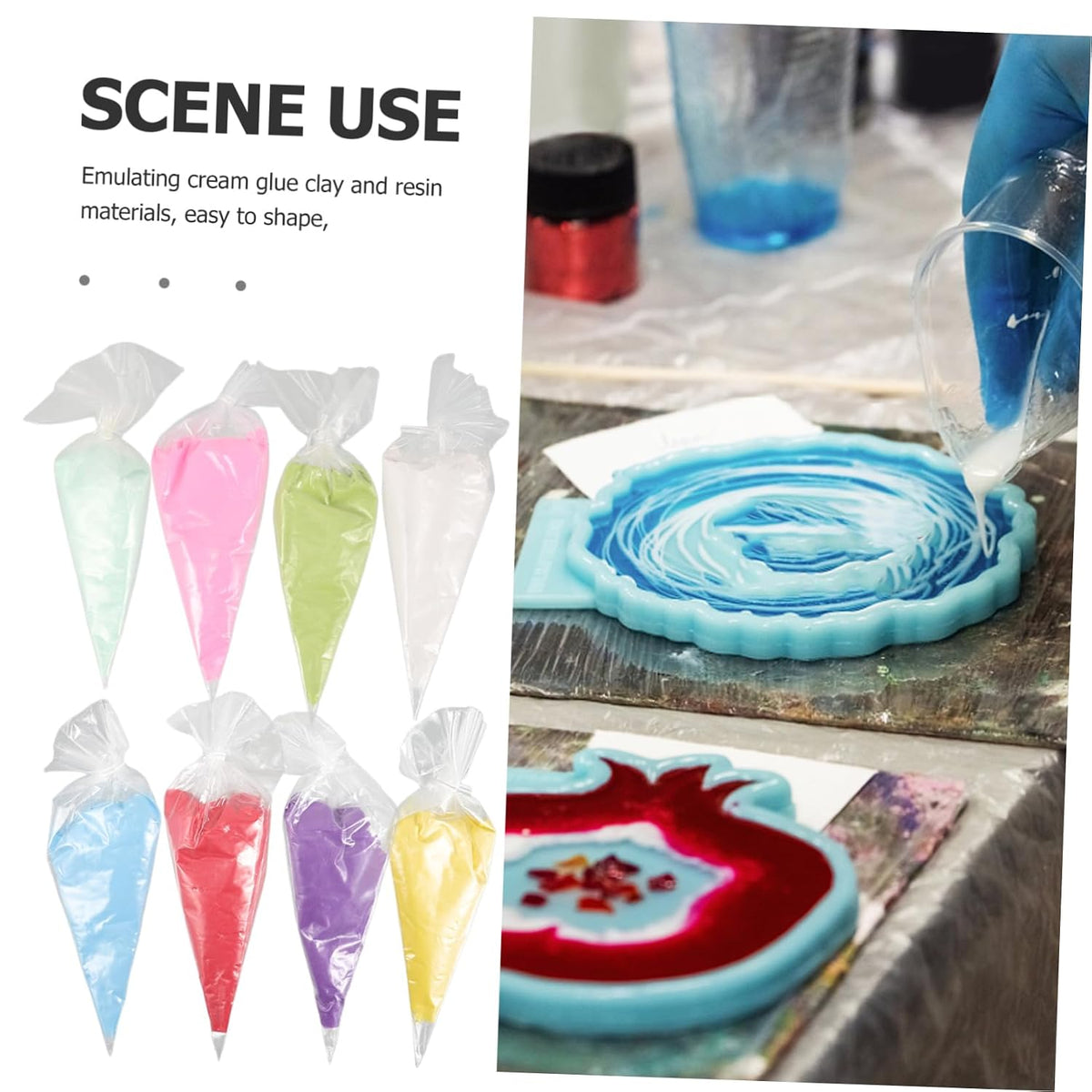 8 Pcs Whipped Cream Glue Clay for Phone Case and Mirror Crafts