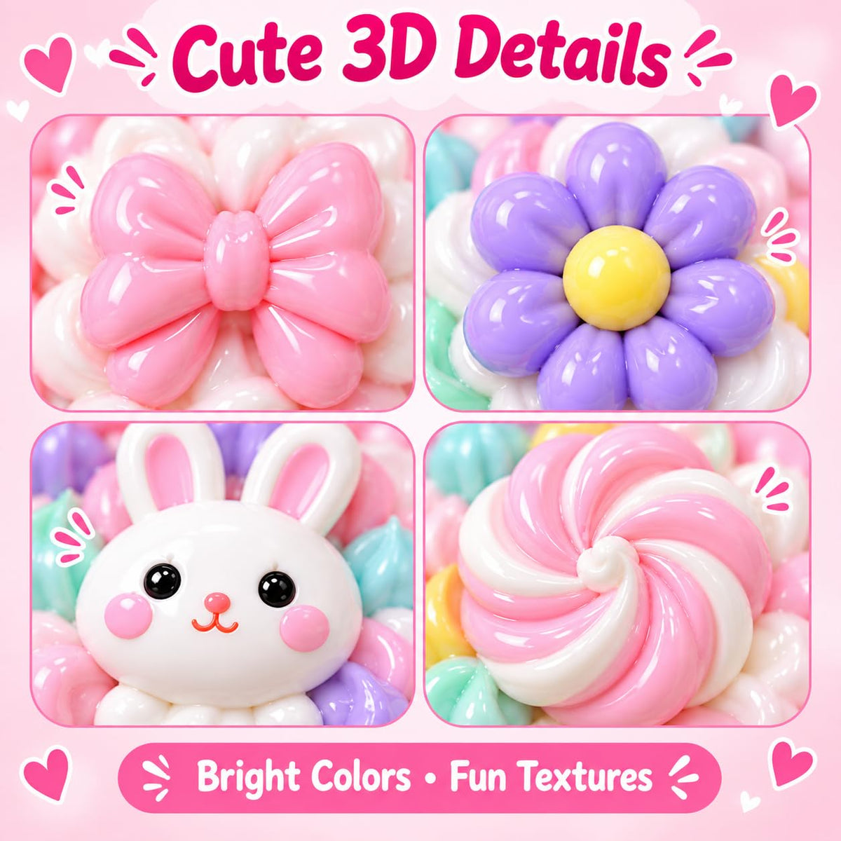 Cabilock 9-Color Whipped Cream Glue for Decoden Phone Cases