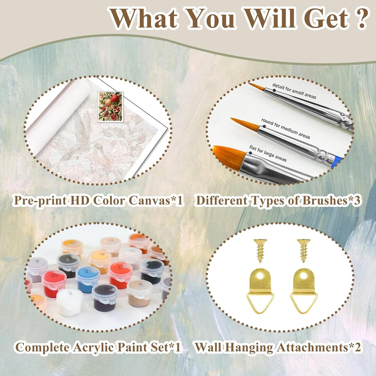Fruit Paint by Numbers Kit for Adults, Paint by Number for Adults 16x20inch