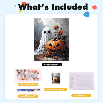 Vintage Halloween Ghost DIY Paint by Numbers Acrylic Painting 40x50cm