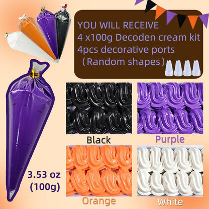 Purple & Orange Tone Whipped Cream Glue Kit for DIY Crafts