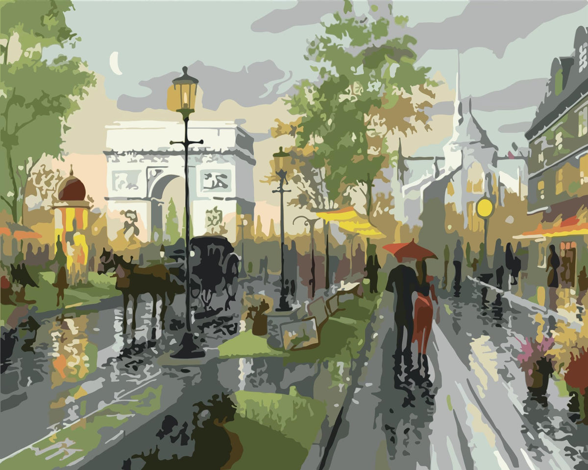 QUITEDEW Scenery Paint by Numbers Kit for Adults Beginner 16X20 Inch