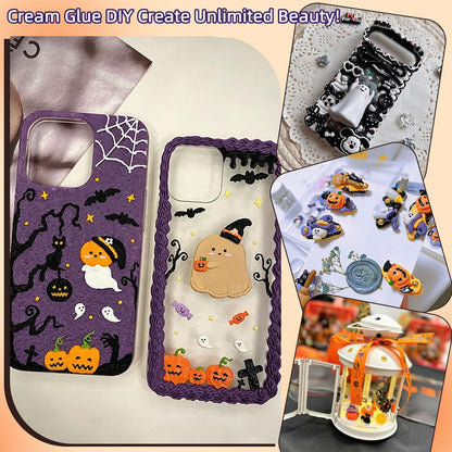 Purple & Orange Tone Whipped Cream Glue Kit for DIY Crafts