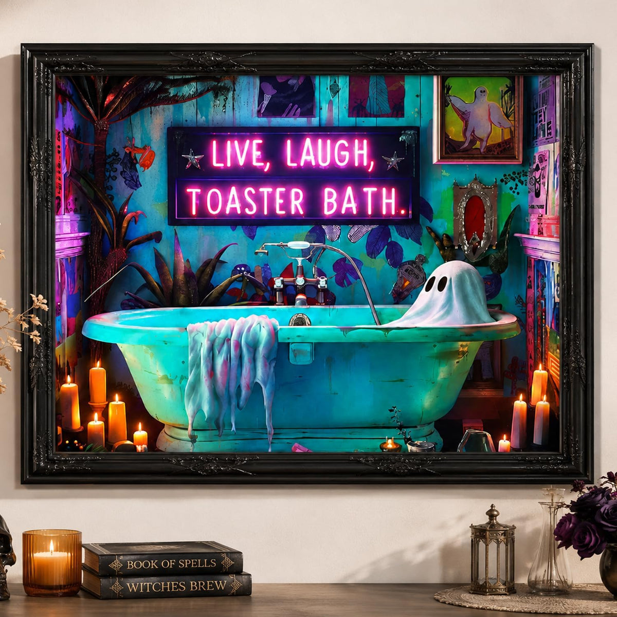 Halloween Paint by Numbers Kit for Adults,Ghost Paint by Number With Frame