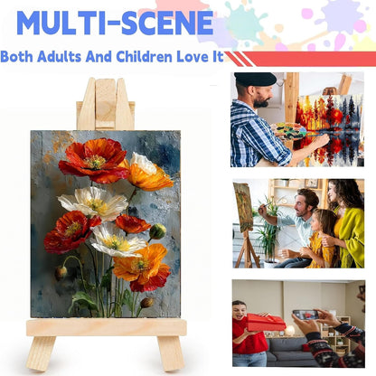 DOTSTART Paint by Numbers Kit for Adults, Attractive Flowers Acrylic Canvas